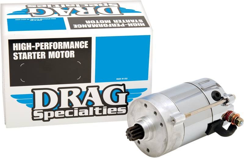 DRAG SPECIALTIES Compact High-Performance Starter Motor - 1.4kW - Chrome - '74-'76 Big Twin