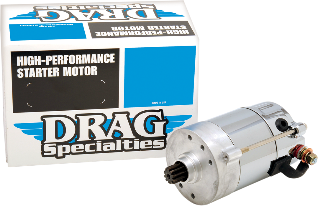 DRAG SPECIALTIES Compact High-Performance Starter Motor - 1.4kW - Chrome - '74-'76 Big Twin