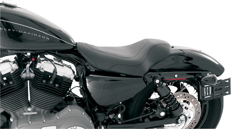 MUSTANG Tripper™ Synthetic Leather Solo Seat - Sportster '04-'21 with 2.1/3.3 Gallon Tank
