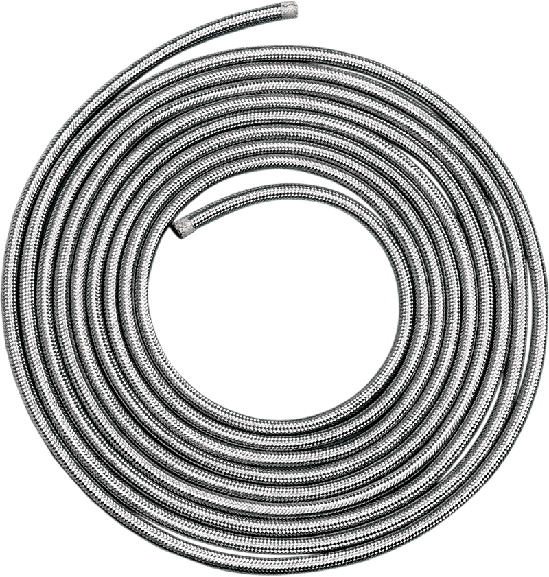 DRAG SPECIALTIES Universal Braided Oil/Fuel Hose - Stainless Steel - 3/8" x 3'