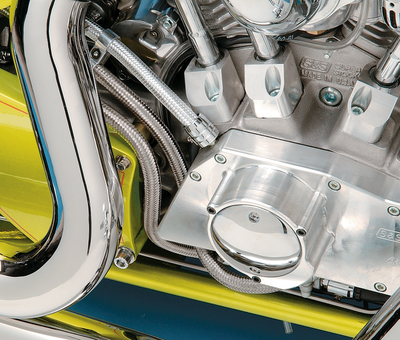 DRAG SPECIALTIES Universal Braided Oil/Fuel Hose - Stainless Steel - 3/8" x 6'