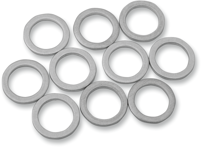 DRAG SPECIALTIES Aluminum Crush Washer - 3/8" - 10 Pack