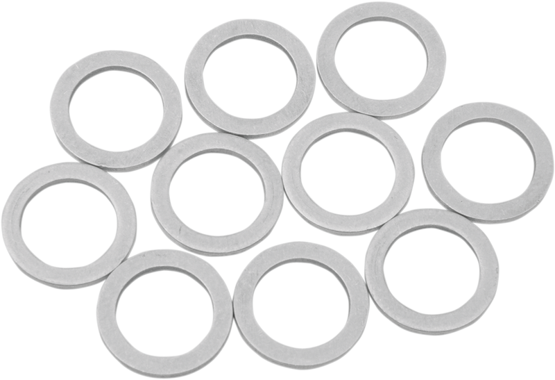 DRAG SPECIALTIES Aluminum Crush Washer - 7/16" - 10 Pack