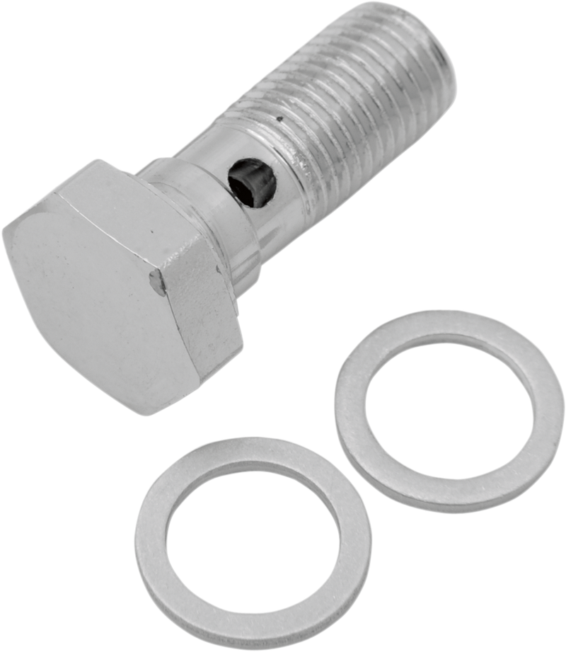 DRAG SPECIALTIES Banjo Bolt - Chrome - 3/8-24