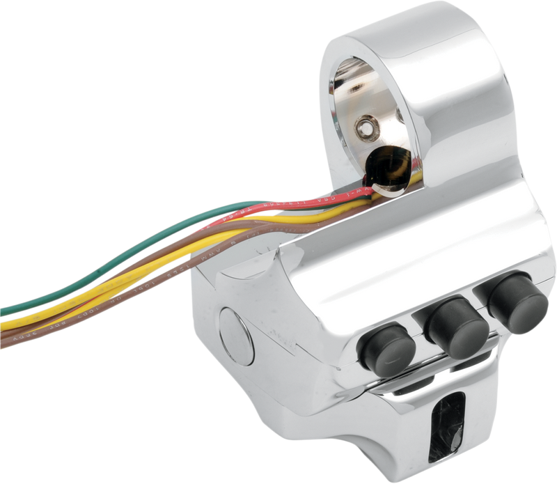 PERFORMANCE MACHINE (PM) Switch Housing - Right Side - Brake - Four Button - Chrome - '96-'13 TOURING