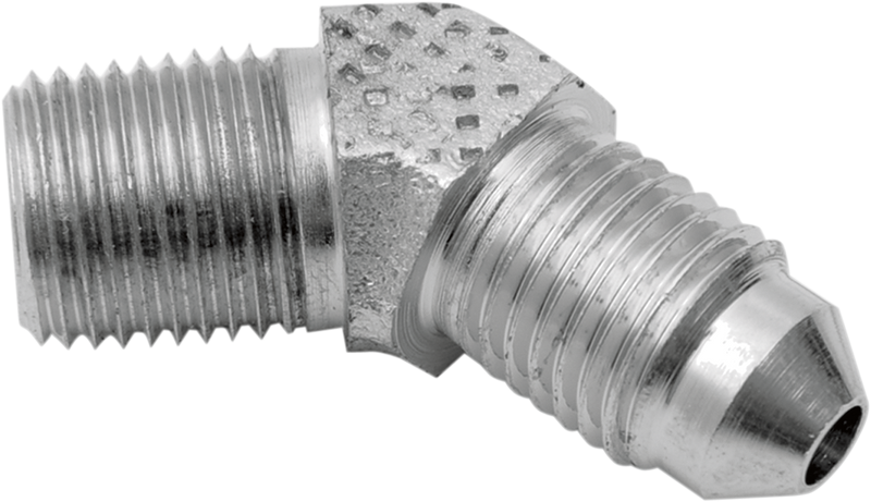 DRAG SPECIALTIES #3 Male Fitting - 1/8" - Chrome - 45 Degree