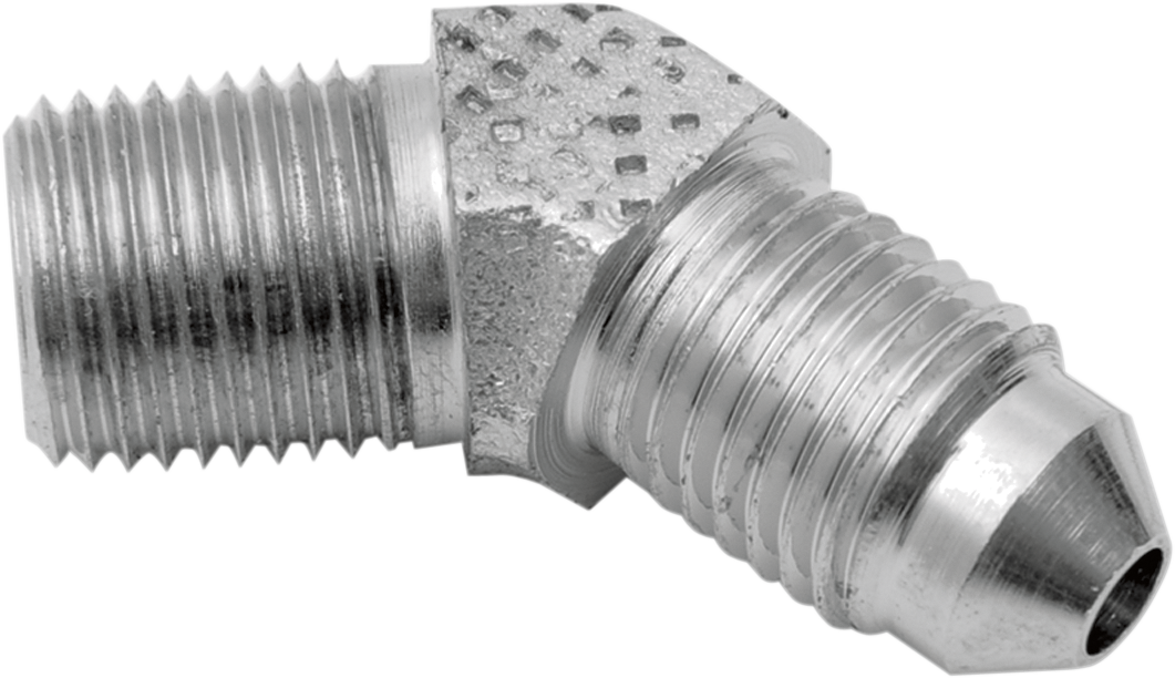 DRAG SPECIALTIES #3 Male Fitting - 1/8" - Chrome - 45 Degree
