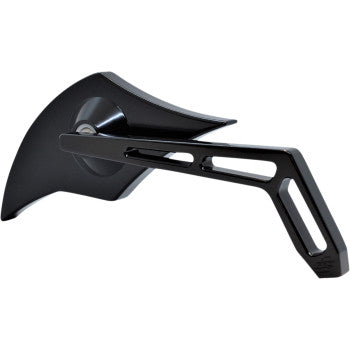 PRO-ONE PERF.MFG. Mirror - Weekend Warrior - Cut-Out - Flame Head Oblong - Black