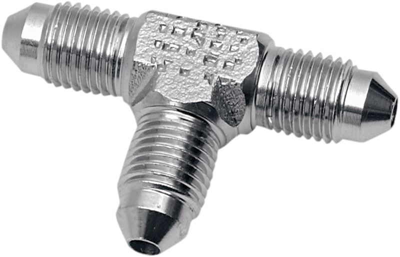 DRAG SPECIALTIES #3 Male Fitting - Tee Adapter - Chrome