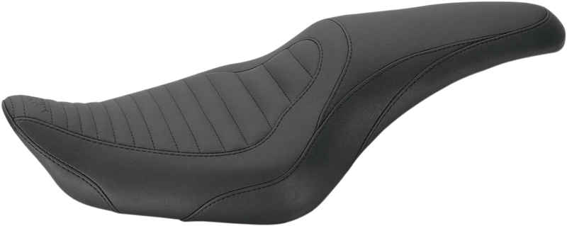 MUSTANG Tripper Fastback™ One-Piece 2-Up Seat - Tuck-n-Roll - Black - Sportster '10-'21