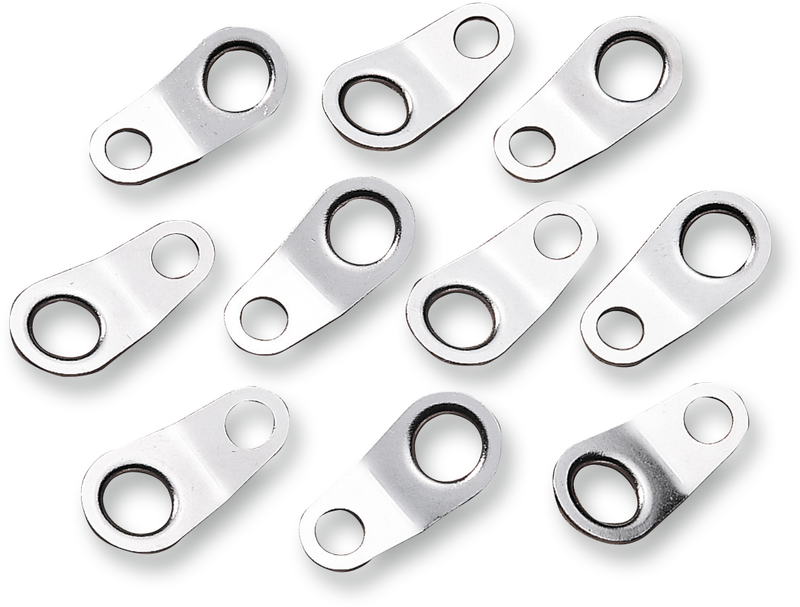 DRAG SPECIALTIES Cable, Hose Guide/Tie-Down Bracket - Clutch - Chrome - 10-Pack