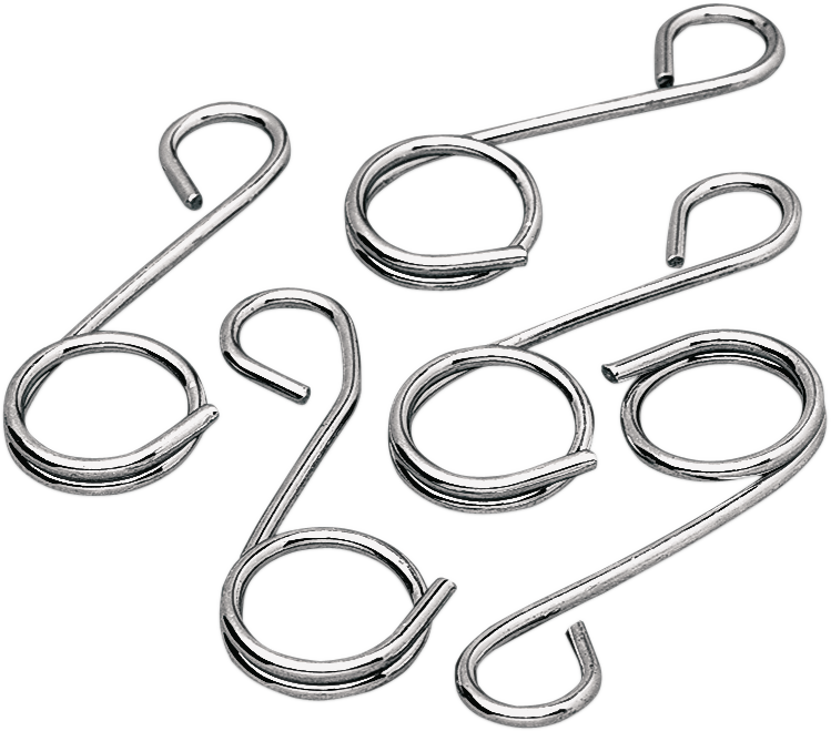 DRAG SPECIALTIES Wire Fuel Line Guides - Silver - 5-Pack