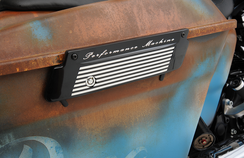 PERFORMANCE MACHINE (PM) Saddlebag Latch - Fluted - Contrast Cut* - FL '93-'13