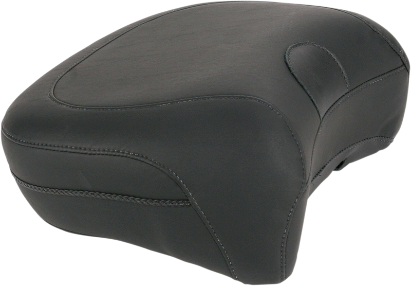 MUSTANG Wide Touring Recessed Passenger Seat- Smooth - Black - FLH/FLT '97-'20