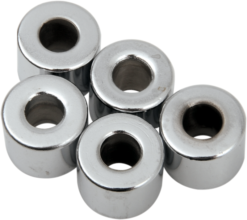 DRAG SPECIALTIES Spacer - Chrome - 1/4" x 5/8" x 1/2" - 5-Pack