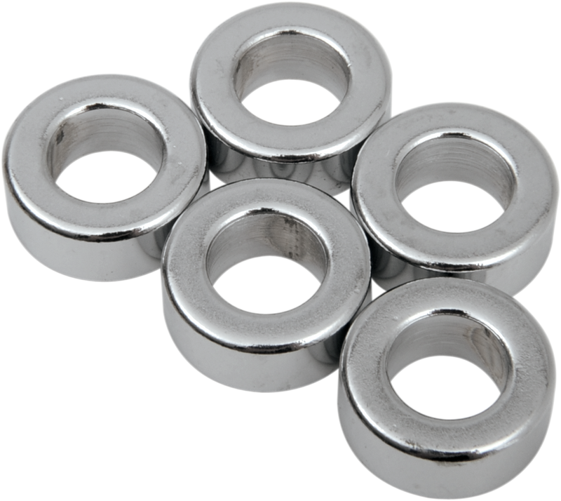 DRAG SPECIALTIES Spacer - Chrome - 5/16" x 5/8" x 1/4" - 5-Pack