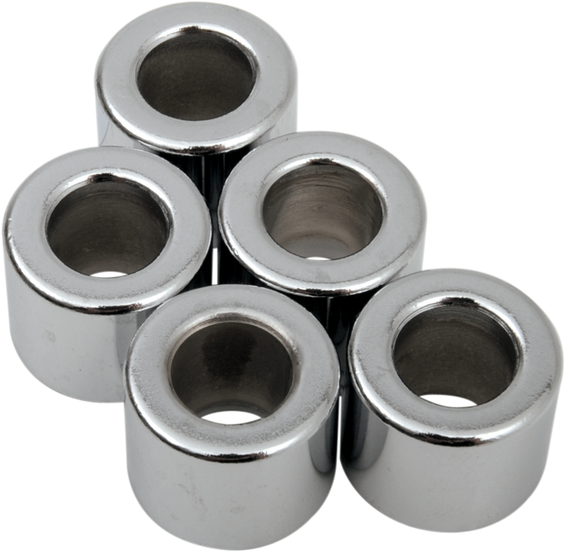 DRAG SPECIALTIES Spacer - Chrome - 5/16" x 5/8" x 1/2" - 5-Pack