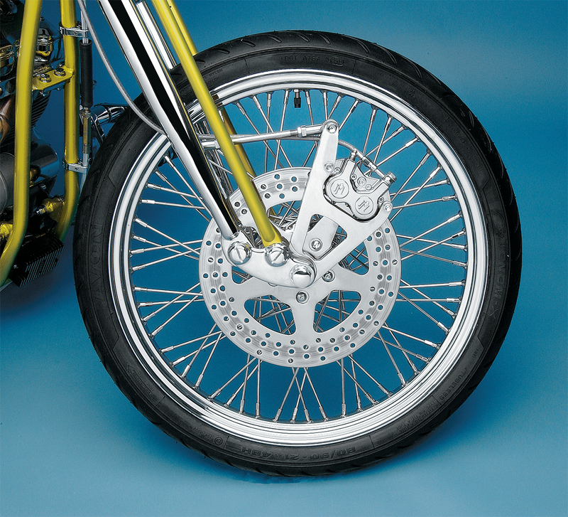 PERFORMANCE MACHINE (PM) Single Disc Caliper - Front - Chrome - Springer '88-'99