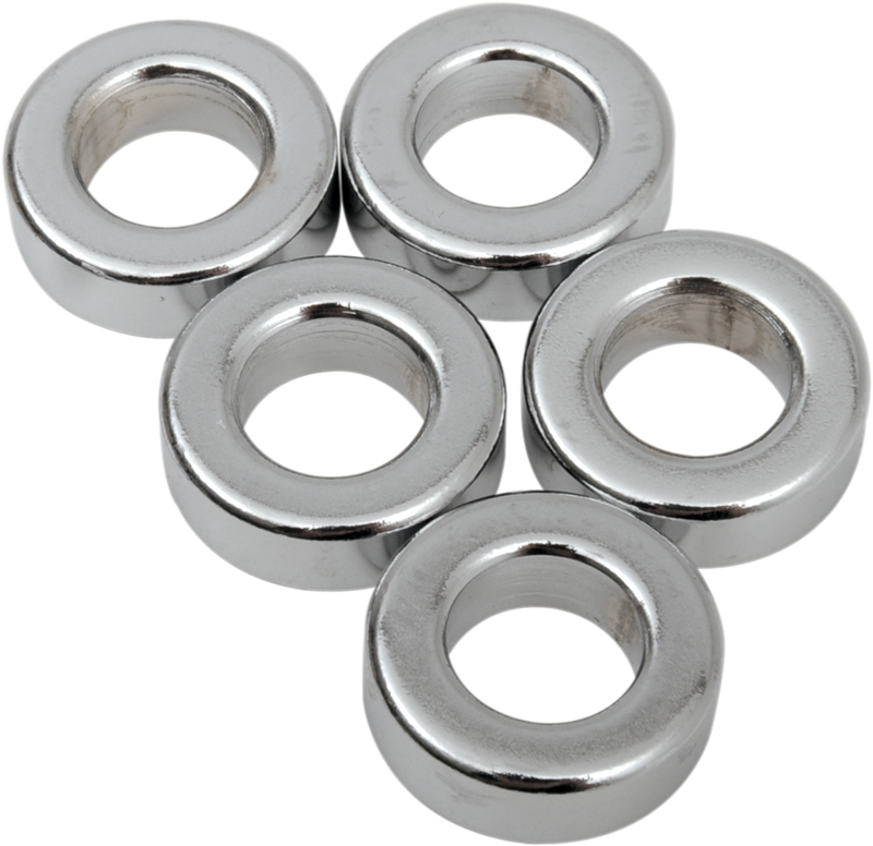 DRAG SPECIALTIES Spacer - Chrome - 3/8" x 3/4" x 1/4" - 5-Pack