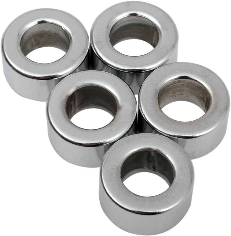 DRAG SPECIALTIES Spacer - Chrome - 3/8" x 3/4" x 3/8" - 5-Pack