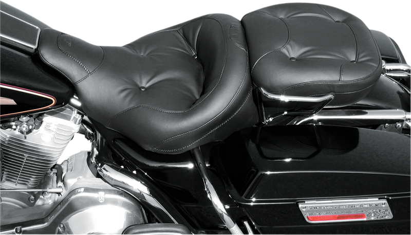 MUSTANG Regal Wide One-Piece 2-Up Ultra Touring Seat - Black - FLH/FLT '97-'07