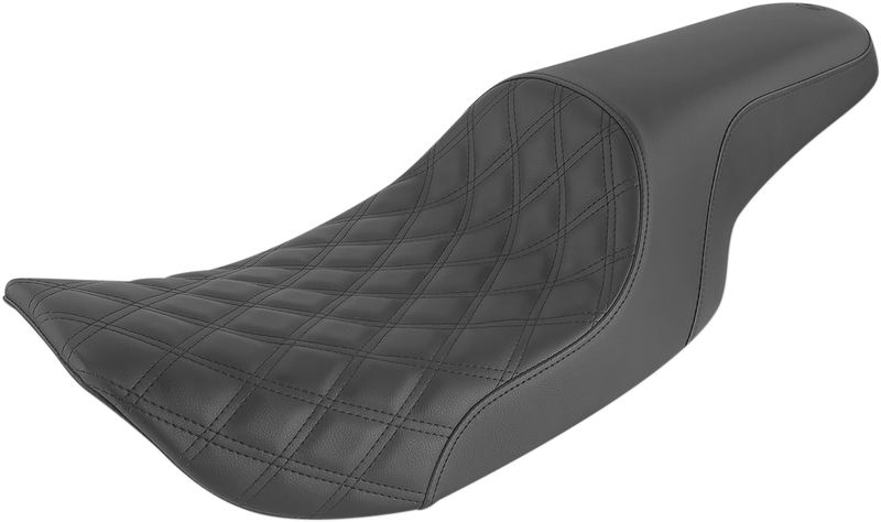 SADDLEMEN Profiler™ Seat - Front Lattice/Rear Smooth - Black - Touring '97-'07