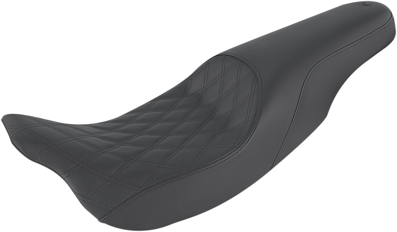 SADDLEMEN Profiler Seat - Front Lattice/Rear Smooth - Black - Touring '08-'24