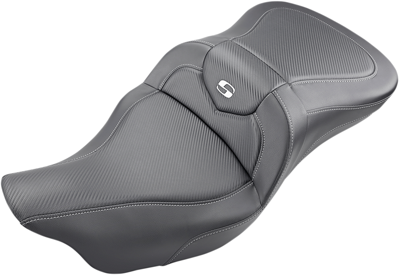SADDLEMEN Roadsofa* Seat - Carbon Fiber - without Backrest - Black - '09-'25 TRI GLIDE, ULTRA CLASSIC, LIMITED