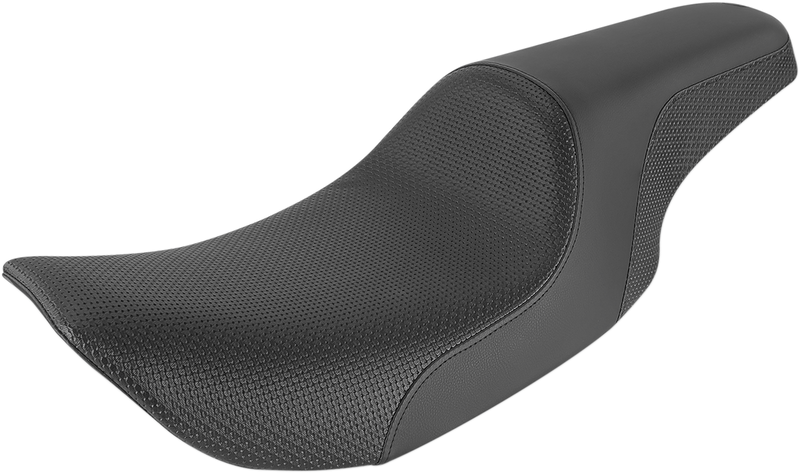 SADDLEMEN Profiler™ Basket-weave Seat - Black - Touring '97-'07