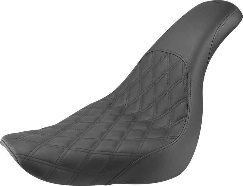 SADDLEMEN Profiler Seat - Front Lattice/Rear Smooth - Black - Softail '18-'24