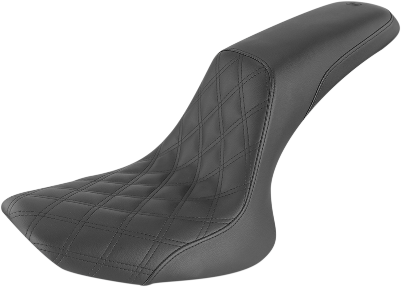 SADDLEMEN Profiler™ Seat - Front Lattice/Rear Smooth - Black - Softail '84-'99