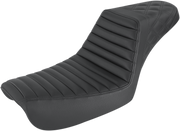 SADDLEMEN Step-Up Seat - Front Tuck-n-Roll/Rear Lattice Stitch - Black - FXD 804-04-176