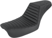 SADDLEMEN Step-Up Seat - Front Tuck-n-Roll/Rear Lattice Stitch - Black - FXD 804-04-176