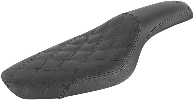 SADDLEMEN Profiler™ Seat - Front Lattice/Rear Smooth - Black - Sportster '79-'03