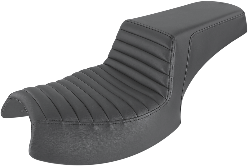 SADDLEMEN Step-Up Seat - Front Tuck-n'-Roll/Rear Smooth - Black - '20-'22 Indian Challenger