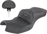 SADDLEMEN Heated Roadsofa™ Seat - Lattice Stitch - w/ Backrest - GL I20-06-182BRHCT
