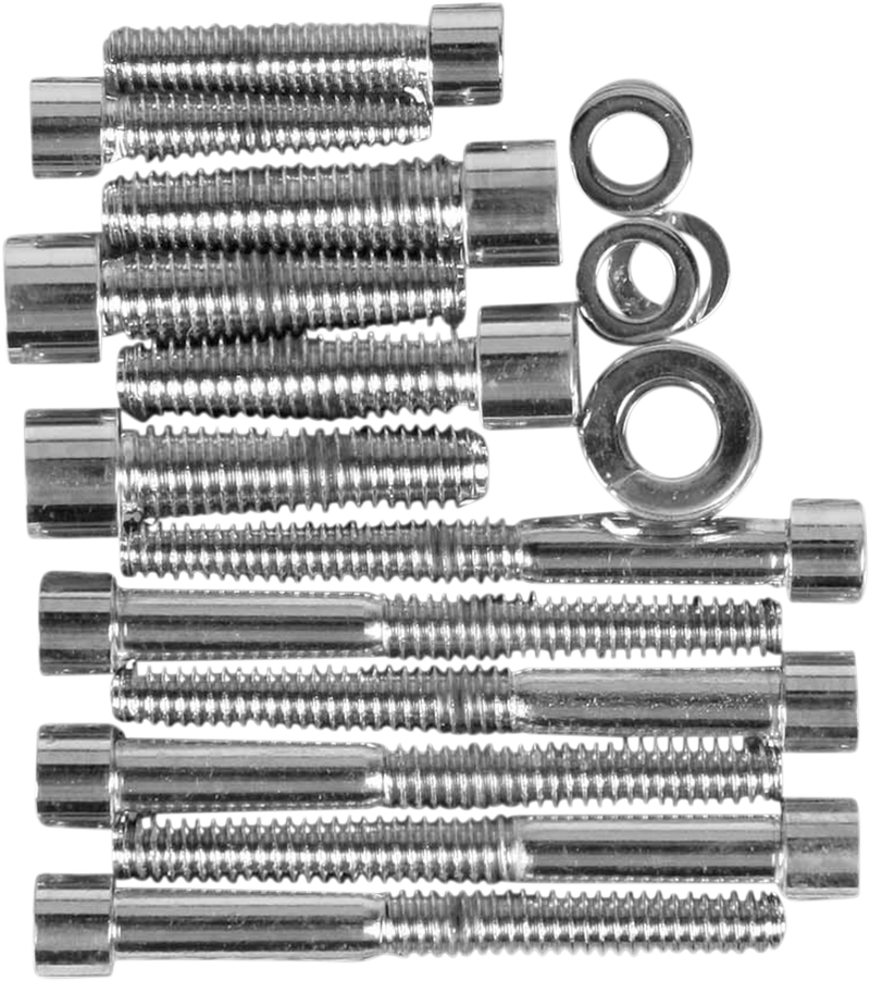 DRAG SPECIALTIES Replacement Smooth Socket-Head Transmission Side Cover Bolt Kit - Chrome - 5-Speed