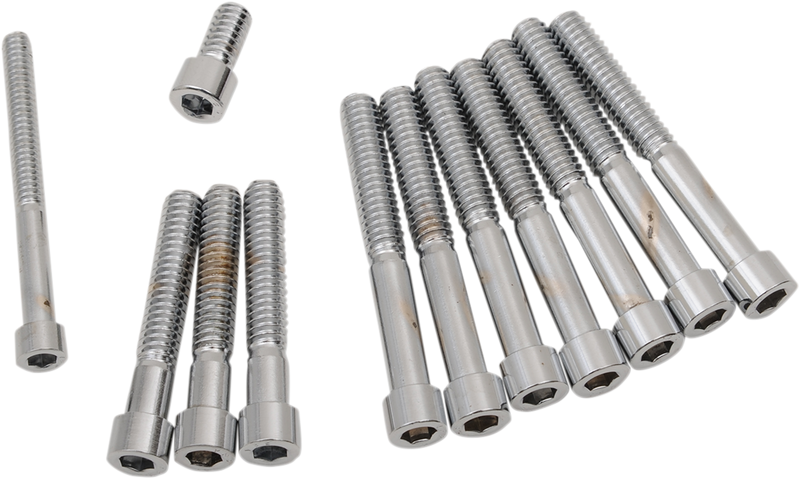 DRAG SPECIALTIES Replacement Smooth Socket-Head Primary Cover Bolts - Chrome - XL