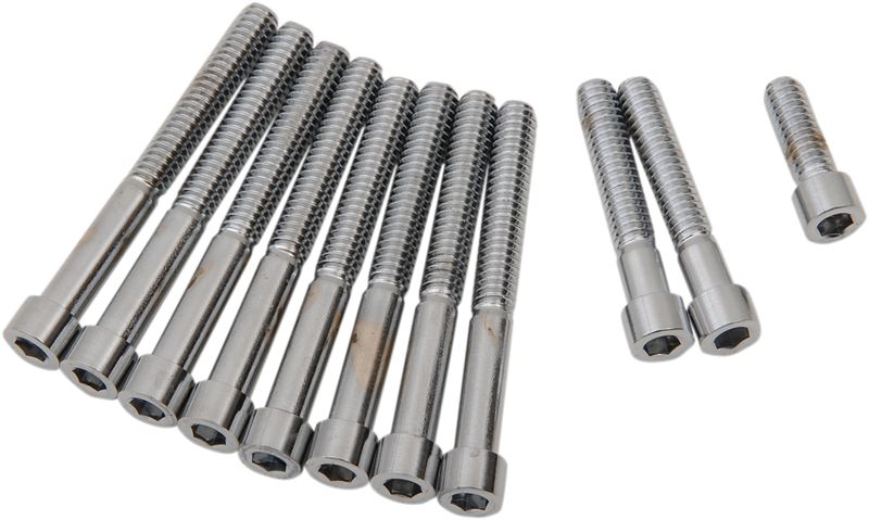 DRAG SPECIALTIES Replacement Smooth Socket-Head Primary Cover Bolts - Chrome - XL