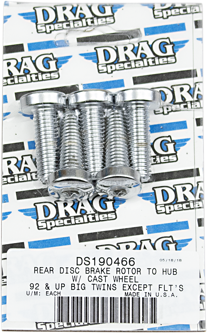 DRAG SPECIALTIES Cast Wheel Rear Brake Rotor Mounting Kit - Chrome