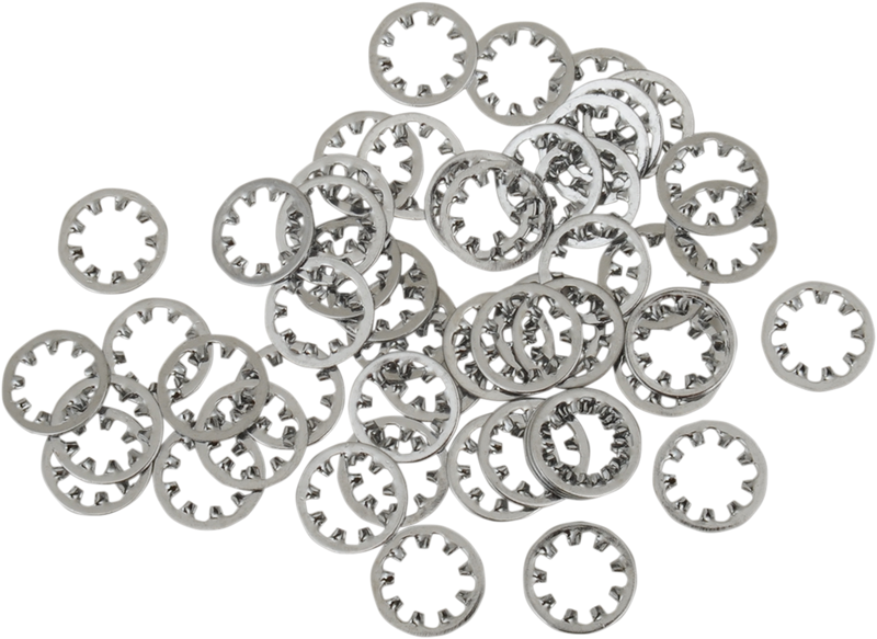 DRAG SPECIALTIES Inside Star Washers - Chrome - 3/8" - 50 Pack