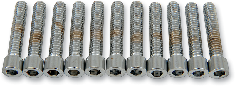 DRAG SPECIALTIES Replacement Socket-Head Bolt - Smooth/Coarse Thread - 1/4-20 x 1-1/4" - 10 Pack
