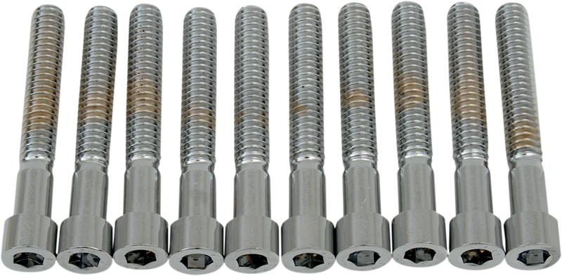 DRAG SPECIALTIES Replacement Socket-Head Bolt - Smooth/Coarse Thread - 1/4-20 x 1-3/4" - 10 Pack