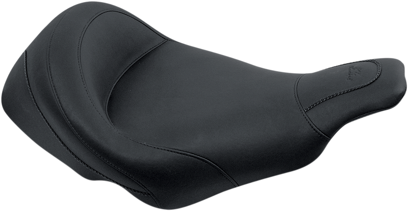 MUSTANG Wide Solo Seat - Smooth - Black - Touring '97-'07