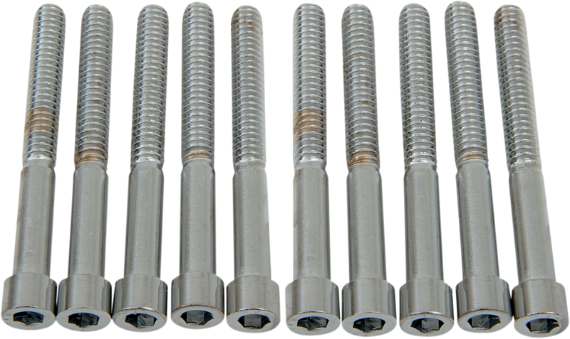 DRAG SPECIALTIES Replacement Socket-Head Bolt - Smooth/Coarse Thread - 1/4-20 x 2-1/4" - 10 Pack