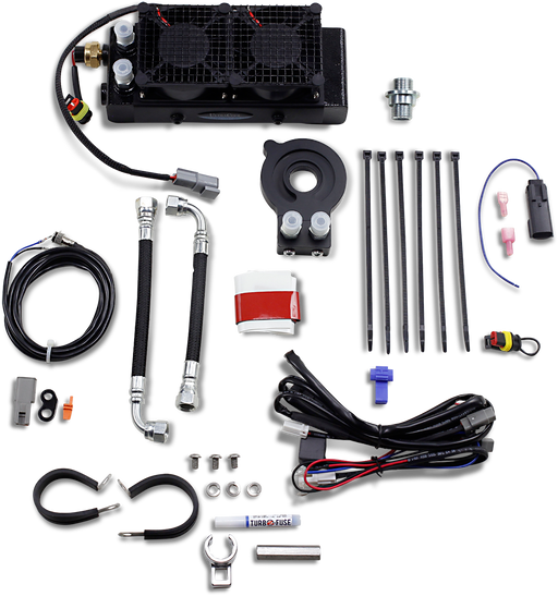 ULTRACOOL Oil Cooler Kit - Naked - Black - Softail/Touring/Trike SMT8-3
