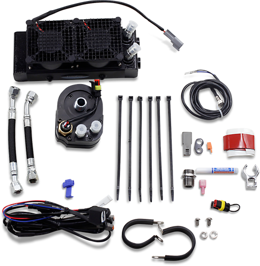 ULTRACOOL Oil Cooler Kit - Naked - Black - Dyna/FXR/Softail/Touring SMT-4