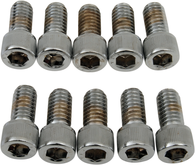 DRAG SPECIALTIES Replacement Socket-Head Bolt - Knurled/Coarse - 5/16-18 x 5/8" - 10 Pack