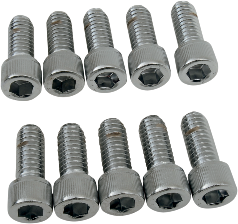 DRAG SPECIALTIES Replacement Socket-Head Bolt - Knurled/Coarse - 5/16-18 x 3/4" - 10 Pack