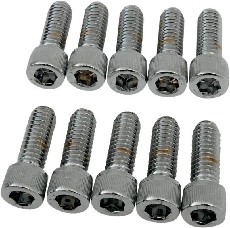 DRAG SPECIALTIES Replacement Socket-Head Bolt - Knurled/Coarse - 5/16-18 x 7/8" - 10 Pack